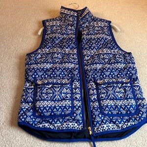 Jcrew blue and white vest, excellent condition, size M